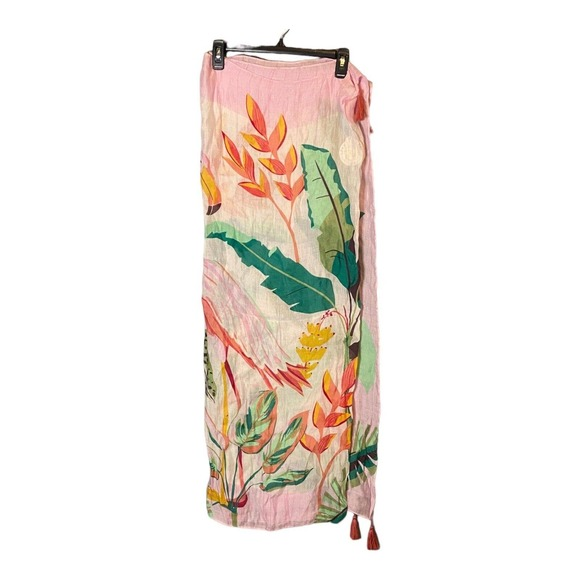 Spartina 449 Accessories - Spartina 449 Womens Floral Scarf Multi-Wear Wrap Swim Cover Viscose Linen 62x44